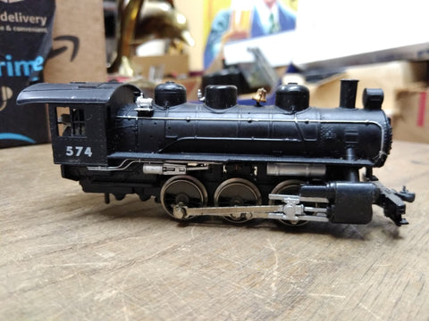 Vtg HO Gauge Rivarossi #574 Steam Locomotive Running Light Train Made In Italy
