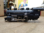 Vtg HO Gauge Rivarossi #574 Steam Locomotive Running Light Train Made In Italy
