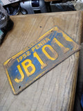 Vtg 1952 Pennsylvania Pa Penna Automobile License Plate JB101 Good Condition!