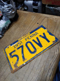 Vtg 1952 Pennsylvania Pa Penna Automobile License Plate 570VY Good Condition!