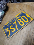 Vtg 1944 Pennsylvania Pa Penna Automobile License Plate 3S780 Good Condition