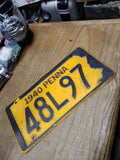 Vtg 1940 Pennsylvania Pa Penna Automobile License Plate 48L97 Good Condition