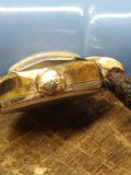 Vtg Women's Gruin Precision 17 Jewel 10KGP Watch Orig Clam Shell Box Works Great