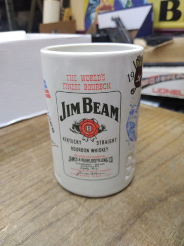 Vtg Jim Beam Whiskey 1975 10th Anniversary Hawaiian Open Coffee Mug Nice #1