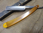 Vtg Mason Brand Royal Gold Straight Folding Razor Nice Blade Scales Jimps Box!