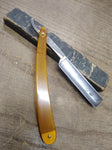 Vtg Mason Brand Royal Gold Straight Folding Razor Nice Blade Scales Jimps Box!