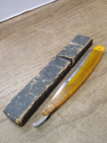 Vtg Mason Brand Royal Gold Straight Folding Razor Nice Blade Scales Jimps Box!