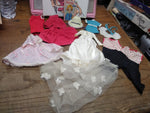 Vtg Rare Ideal Misty Tammy Pink Phone Booth Carry Case 5 Dolls and Cloths Minty!