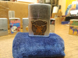 Vtg Unfired 1991 Zippo Bucks Brass Emblem Brushed Chrome Cigarette Lighter