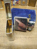 Vtg Unfired 1991 Zippo Bucks Brass Emblem Brushed Chrome Cigarette Lighter