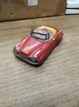 Vtg Japan Tin Lithograph Friction Toy Car Automobile Convertible 4" Works Great!