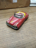 Vtg Japan Tin Lithograph Friction Toy Car Automobile Convertible 4" Works Great!