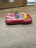Vtg Japan Tin Lithograph Friction Toy Car Automobile Convertible 4" Works Great!