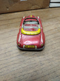 Vtg Japan Tin Lithograph Friction Toy Car Automobile Convertible 4" Works Great!