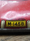 Vtg Japan Tin Lithograph Friction Toy Car Automobile Convertible 4" Works Great!