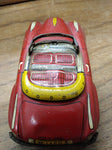 Vtg Japan Tin Lithograph Friction Toy Car Automobile Convertible 4" Works Great!