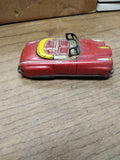 Vtg Japan Tin Lithograph Friction Toy Car Automobile Convertible 4" Works Great!