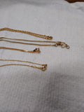 Vtg 4 Pc Gold Tone and Rhinestone Pendant Necklace Lot Citation MC RGN 17" - 23"