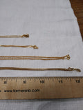 Vtg 4 Pc Gold Tone and Rhinestone Pendant Necklace Lot Citation MC RGN 17" - 23"