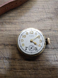 Vtg 1938 Elgin 10K RGP Men's Watch Pig Skin Strap Original Box Very Nice Works!