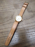 Vtg 1938 Elgin 10K RGP Men's Watch Pig Skin Strap Original Box Very Nice Works!