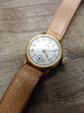 Vtg 1938 Elgin 10K RGP Men's Watch Pig Skin Strap Original Box Very Nice Works!