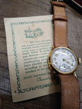Vtg 1938 Elgin 10K RGP Men's Watch Pig Skin Strap Original Box Very Nice Works!