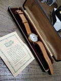Vtg 1938 Elgin 10K RGP Men's Watch Pig Skin Strap Original Box Very Nice Works!