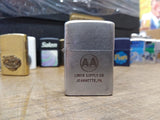 Vtg Zippo AA Linen Supply Co. Jeanette Pa Pat #2032695 Cigarette Lighter Nice!
