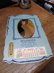 Vtg 1953 Zinamon's Jewelry Beveled Mirror Thermometer Calendar New Kensington Pa