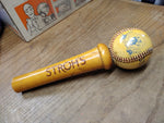 Vtg Stroh's Beer Baseball Bat & Ball Tap Handle Bar Man Cave Advertising 10 Inch