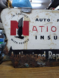 Vtg Nationwide Ins. Authorized Representative Steel Advertising Sign 22" x 12"