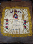 Vtg WW2 US Army 47th Infantry Camp Rucker Ala Sweetheart Mother Pillow Sham Cove