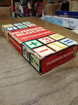 Vtg 20 Piece Halsam Wooden Number Blocks Lot with Arithmetic Signs Original Box!