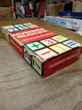Vtg 20 Piece Halsam Wooden Number Blocks Lot with Arithmetic Signs Original Box!