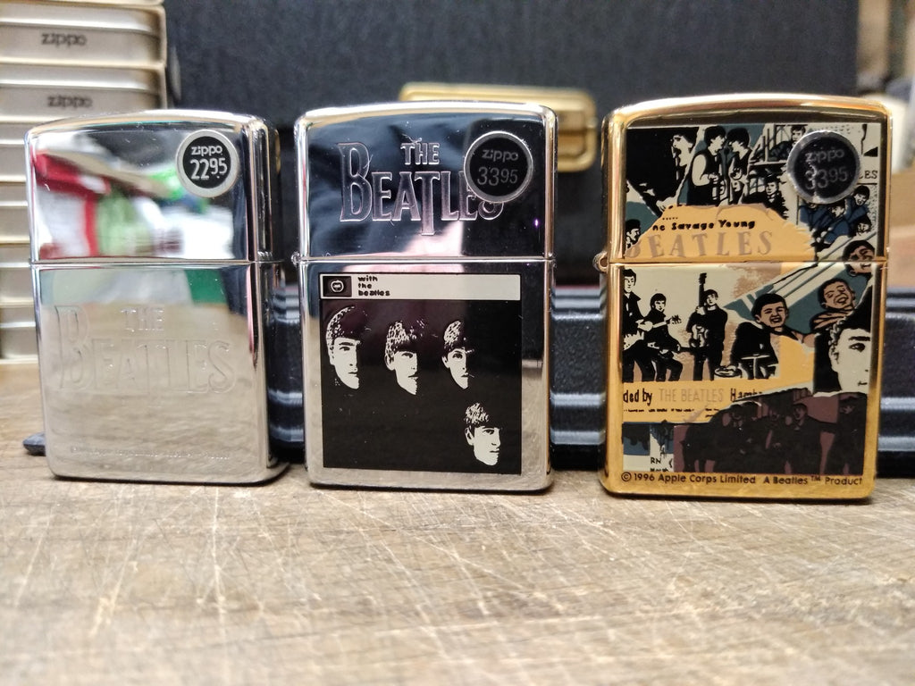 Vtg NOS 1996 8 Pc Lot Zippo Beatles Cigarette Lighter Collection w