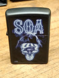NOS Sealed 2017 Zippo SOA Sons Of Anarchy Black Matt Cigarette Lighter w/Box