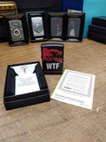 NOS Sealed 2018 Zippo WTF Where's The Fireball Black Matt Cigarette Lighter Box