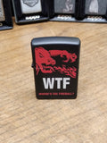 NOS Sealed 2018 Zippo WTF Where's The Fireball Black Matt Cigarette Lighter Box