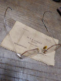 Vtg Shuron 1/10 12k Gold Filled Eye Glasses Wire Semi Rim With Case Spectacles