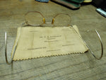 Vtg Shuron 1/10 12k Gold Filled Eye Glasses Wire Semi Rim With Case Spectacles