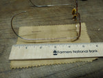 Vtg Shuron 1/10 12k Gold Filled Eye Glasses Wire Semi Rim With Case Spectacles