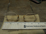 Vtg Shuron 1/10 12k Gold Filled Eye Glasses Wire Semi Rim With Case Spectacles