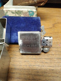 Vtg 1982 Zippo Cigarette Lighter I Love You Daddy A.G.N. Brushed Chrome Nice!