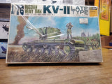 Vtg NOS Open Box Fujimi KV-II Late Type Russian Heavy Tank 1:76 Scale Model Kit
