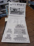 Vtg NOS Open Box Fujimi KV-II Late Type Russian Heavy Tank 1:76 Scale Model Kit