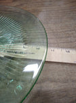 Vtg Green Depression Glass Veggie Fruit Desert Dish w/Center Handle 5"H x 10.5"W