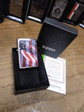 NOS 2017 Zippo Made In USA Flag Cigarette Lighter w/Box