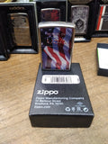 NOS 2017 Zippo Made In USA Flag Cigarette Lighter w/Box