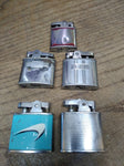 Vtg 5 Pc. Cigarette Lighter Lot 3 x Ronson Continental Comfort Canada Japan